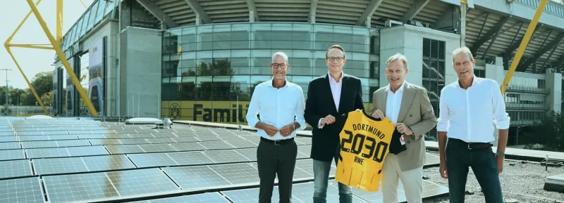 Konkret werden! BVB und RWE errichten PV-Anlage auf dem Stadiondach